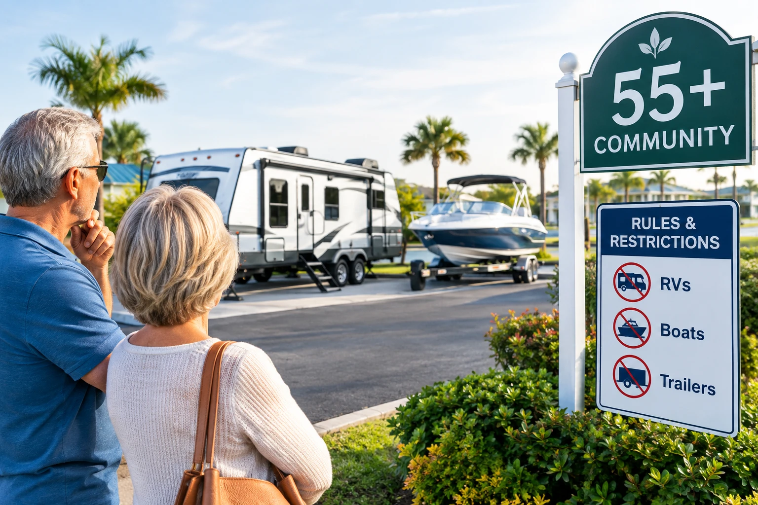 Select Can 55+ Communities Restrict RVs, Boats or Trailers? Can 55+ Communities Restrict RVs, Boats or Trailers?