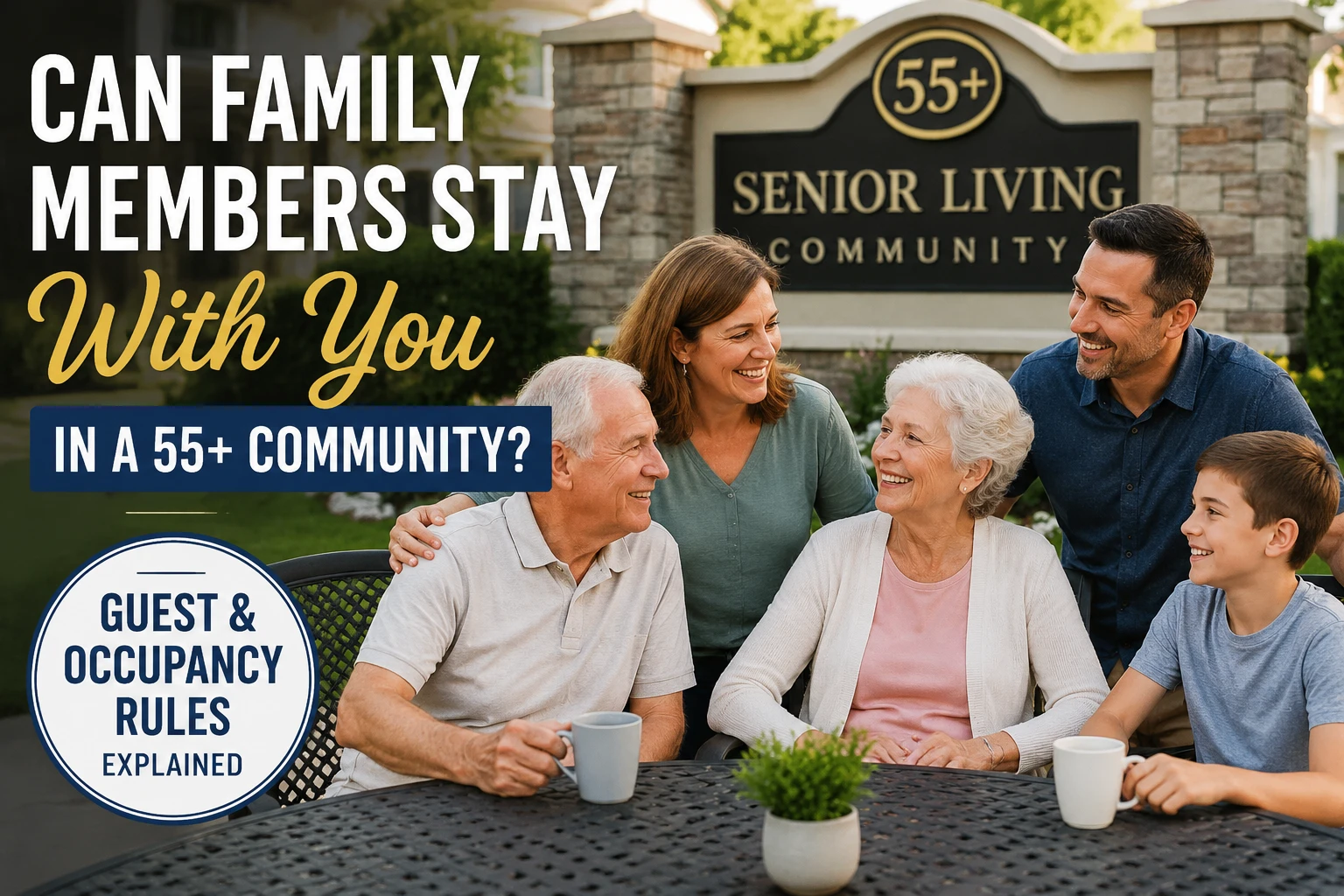 Can Family Members Stay With You in a 55+ Community?